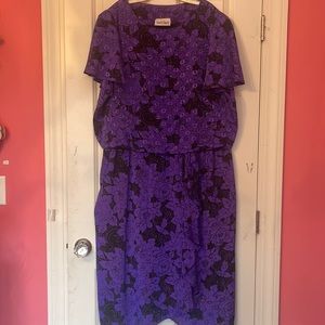 DIANE VON FURSTENBERG ViNtAgE black & purple Dress